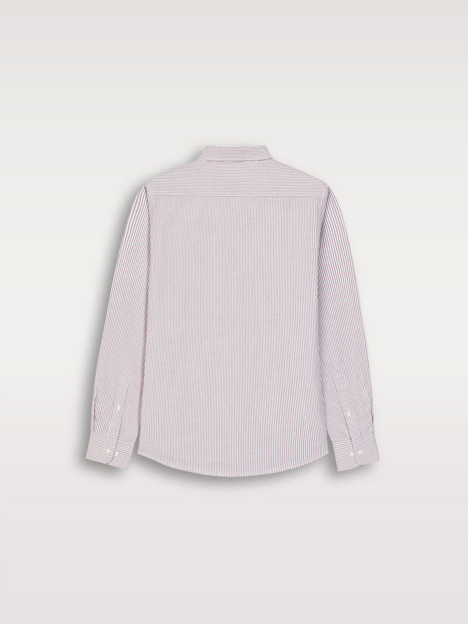 Camisa regular oxford rayas