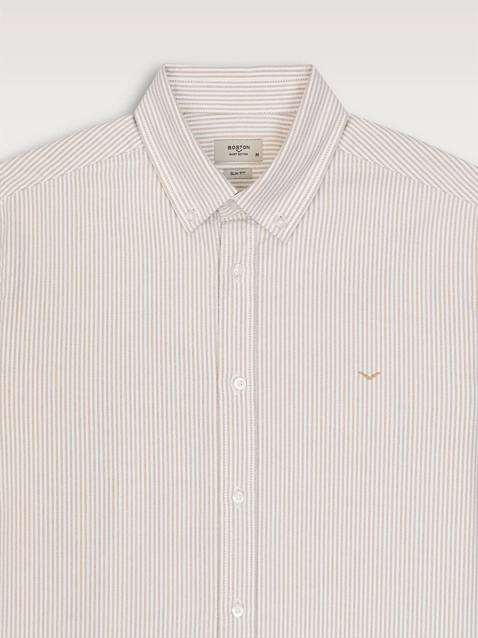 Camisa regular oxford rayas