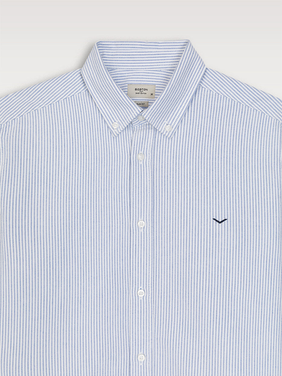 Camisa regular oxford rayas