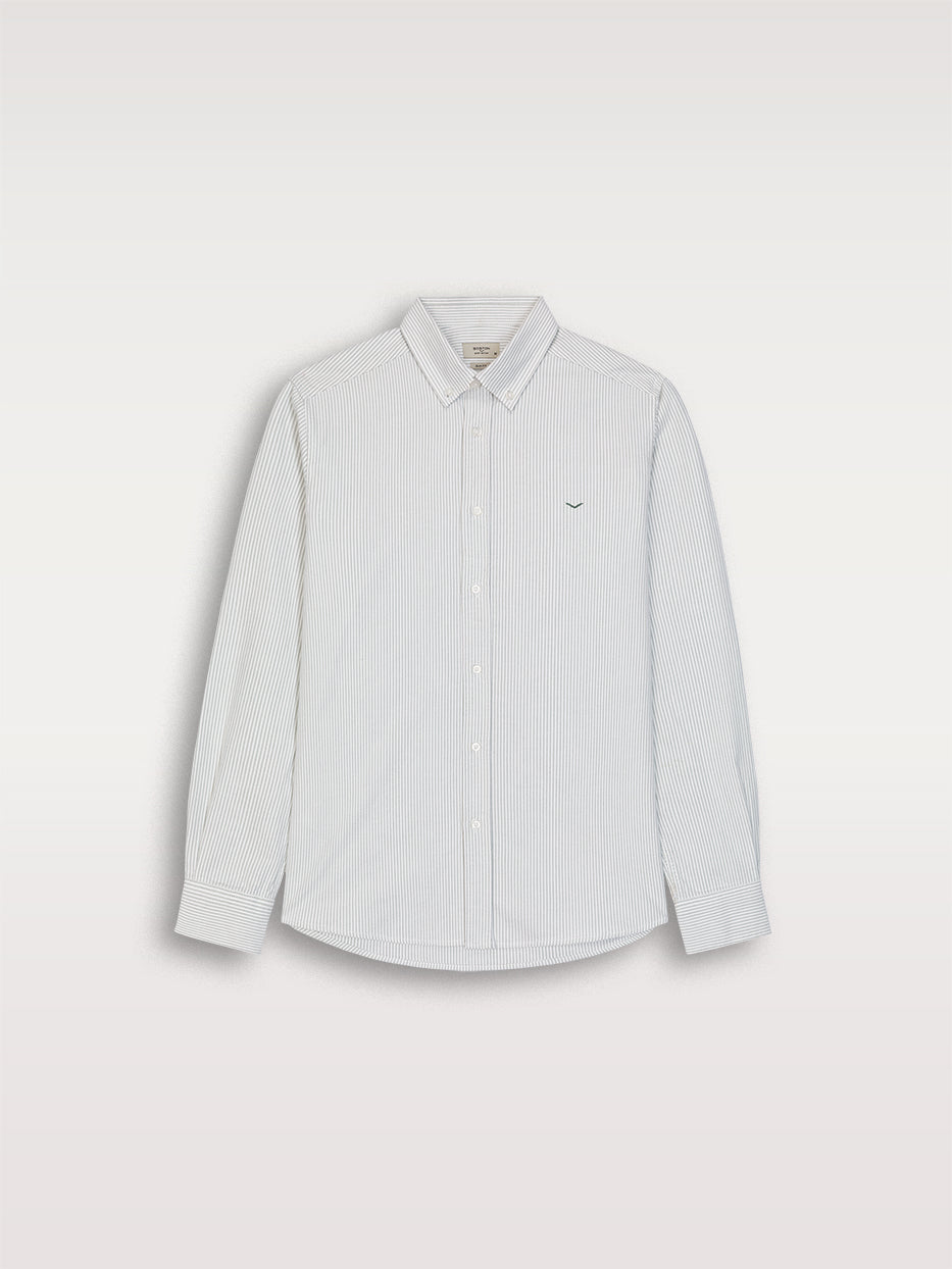 Camisa regular oxford rayas