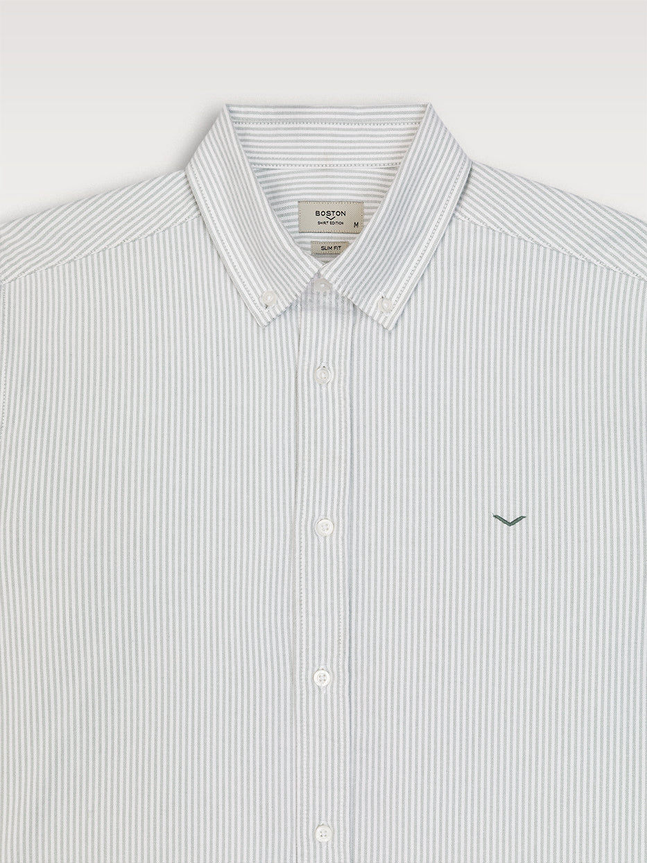 Camisa regular oxford rayas