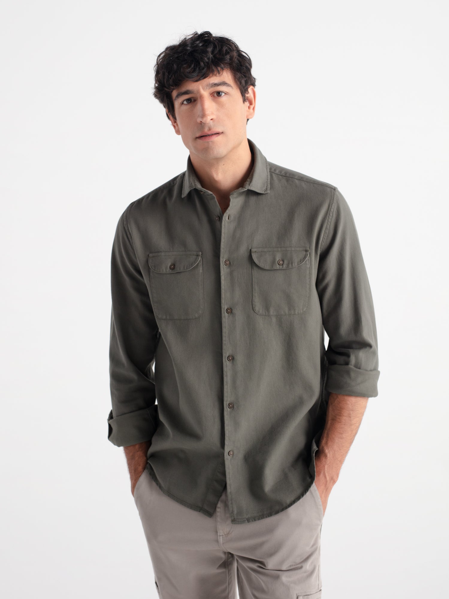 Camisa manga larga sarga