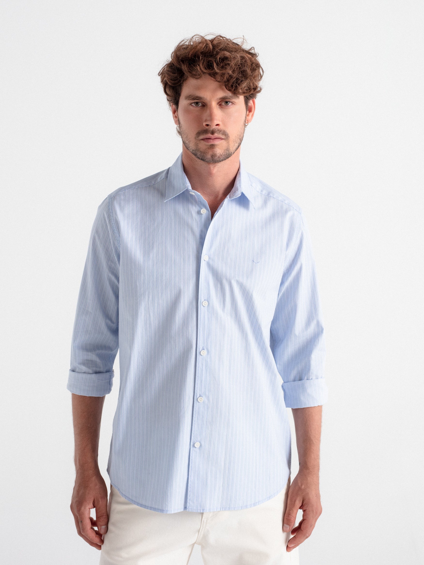 Camisa relaxed fit rayas