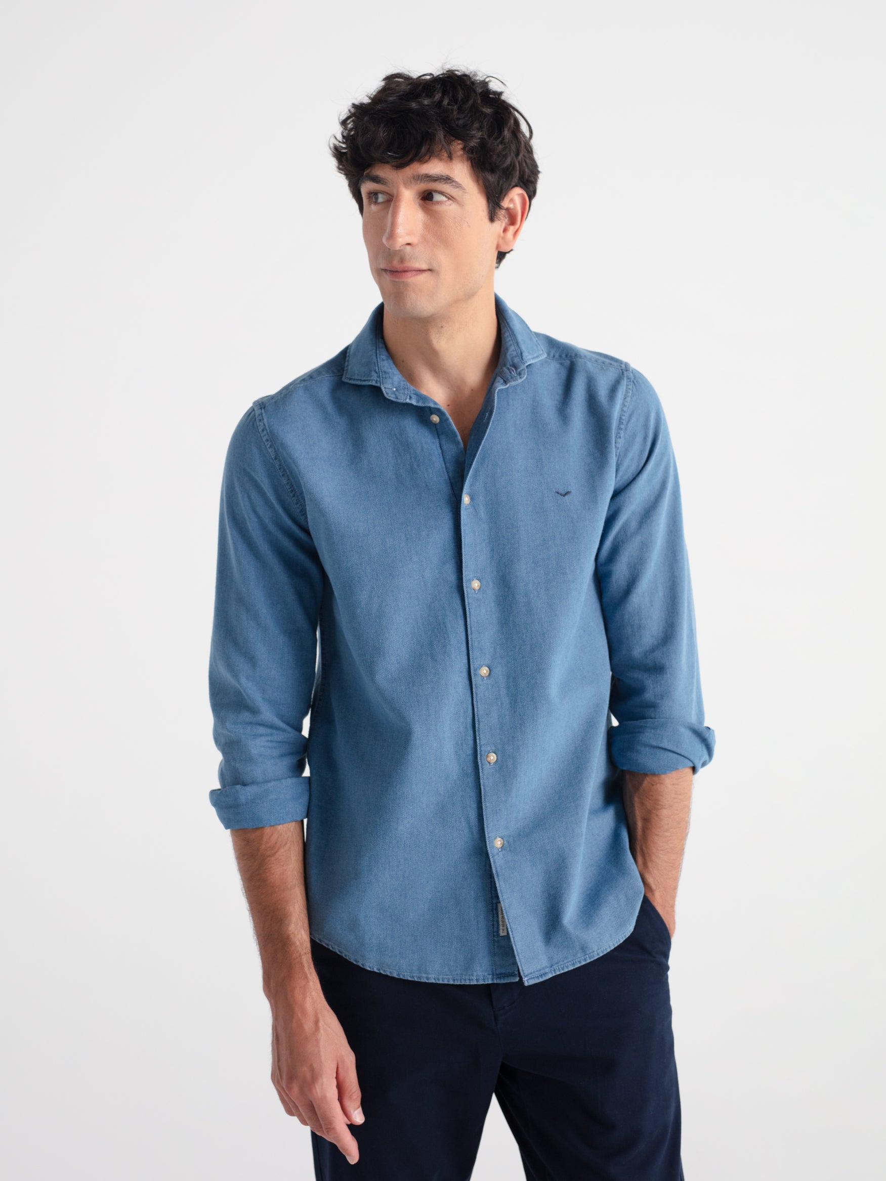 Camisa estructura denim