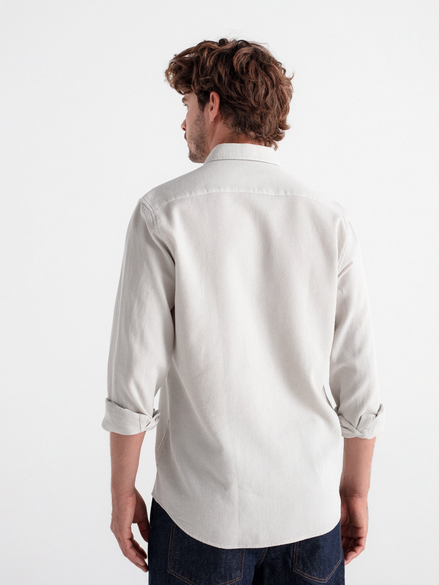 Camisa regular gofrada