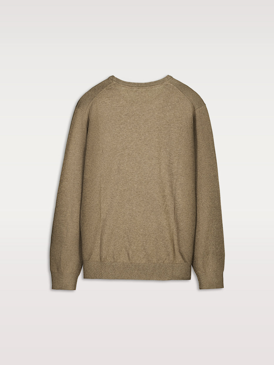 Jersey con cashmere cuello caja