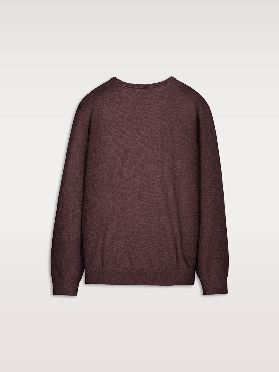 Jersey con cashmere cuello caja