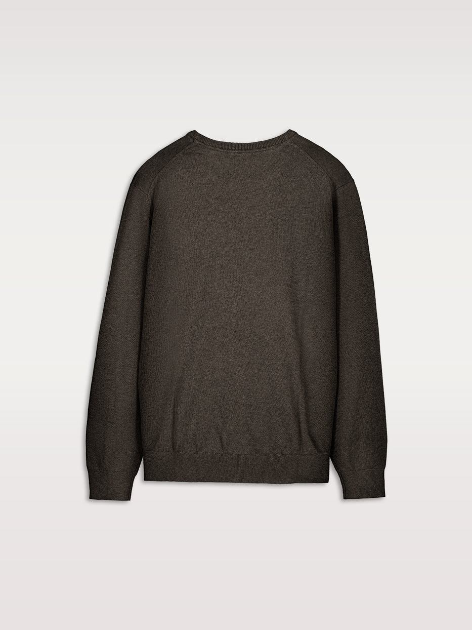 Jersey con cashmere cuello caja