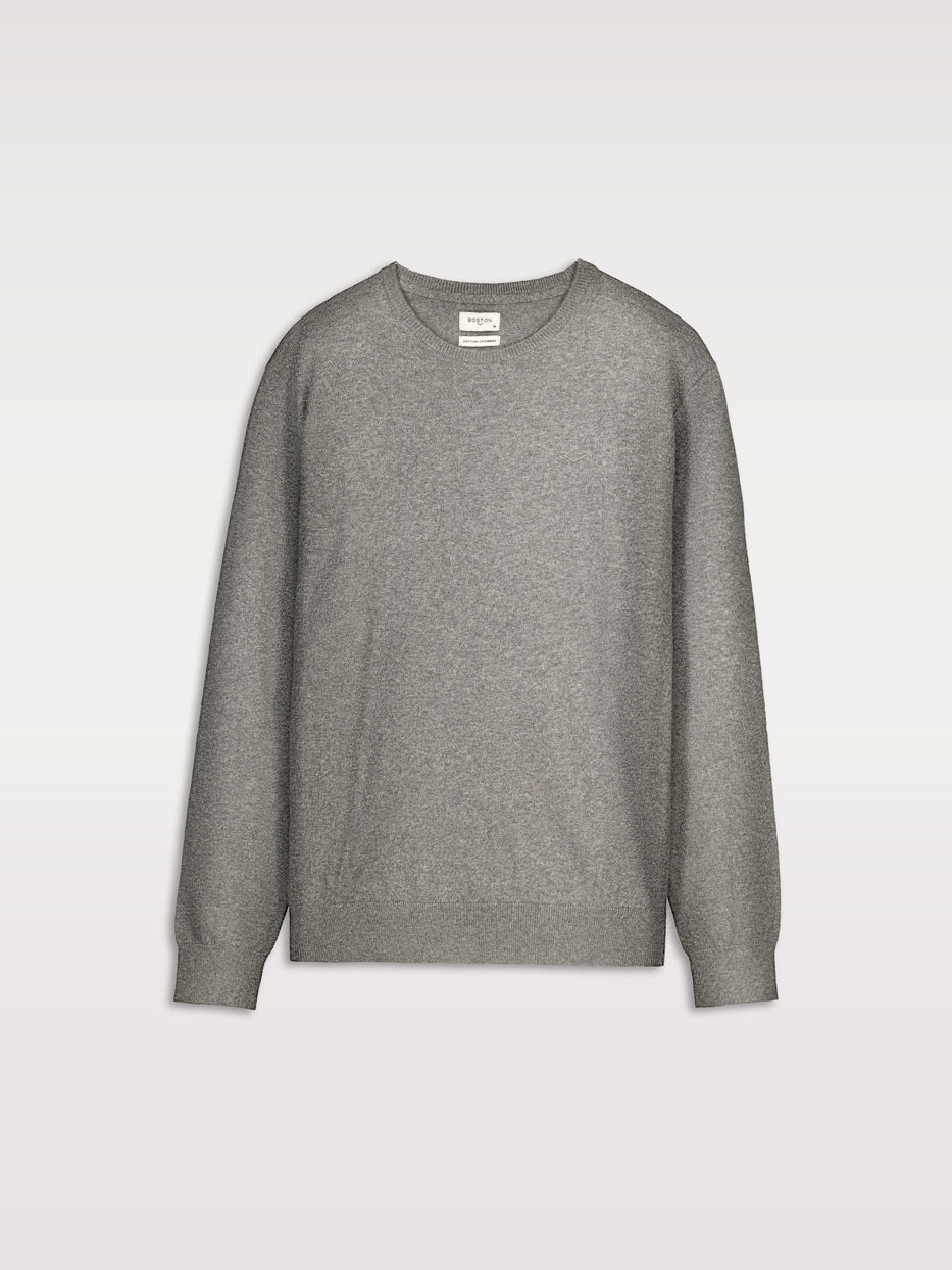 Jersey con cashmere cuello caja