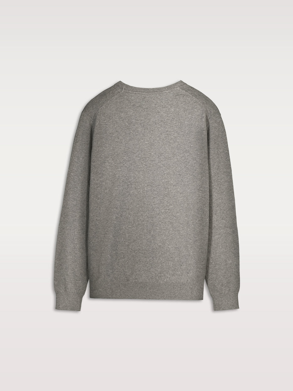 Jersey con cashmere cuello caja