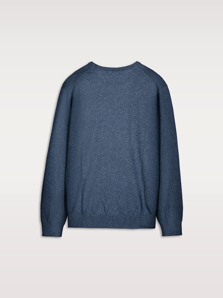 Jersey con cashmere cuello caja