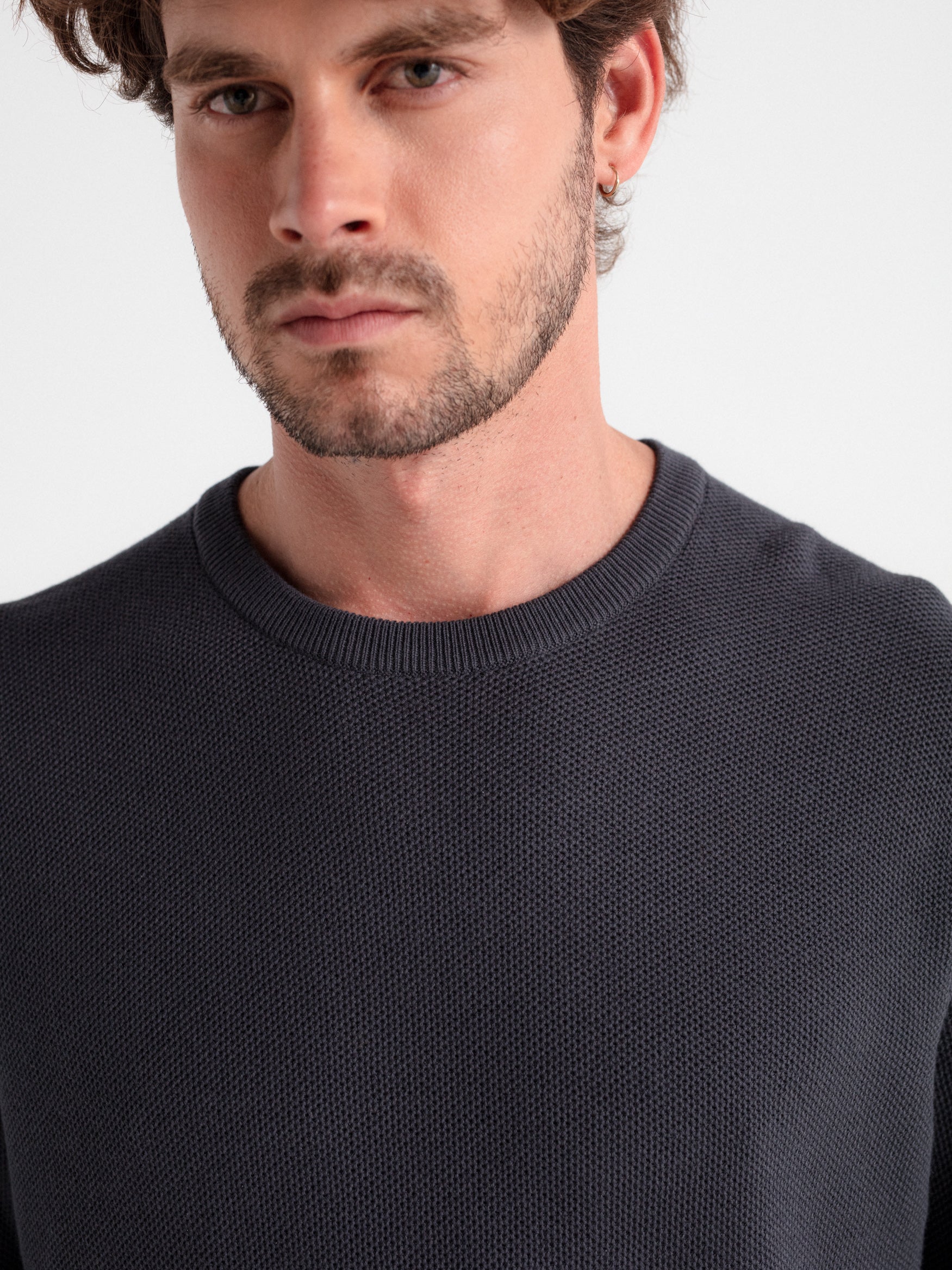 Jersey cuello caja estructura
