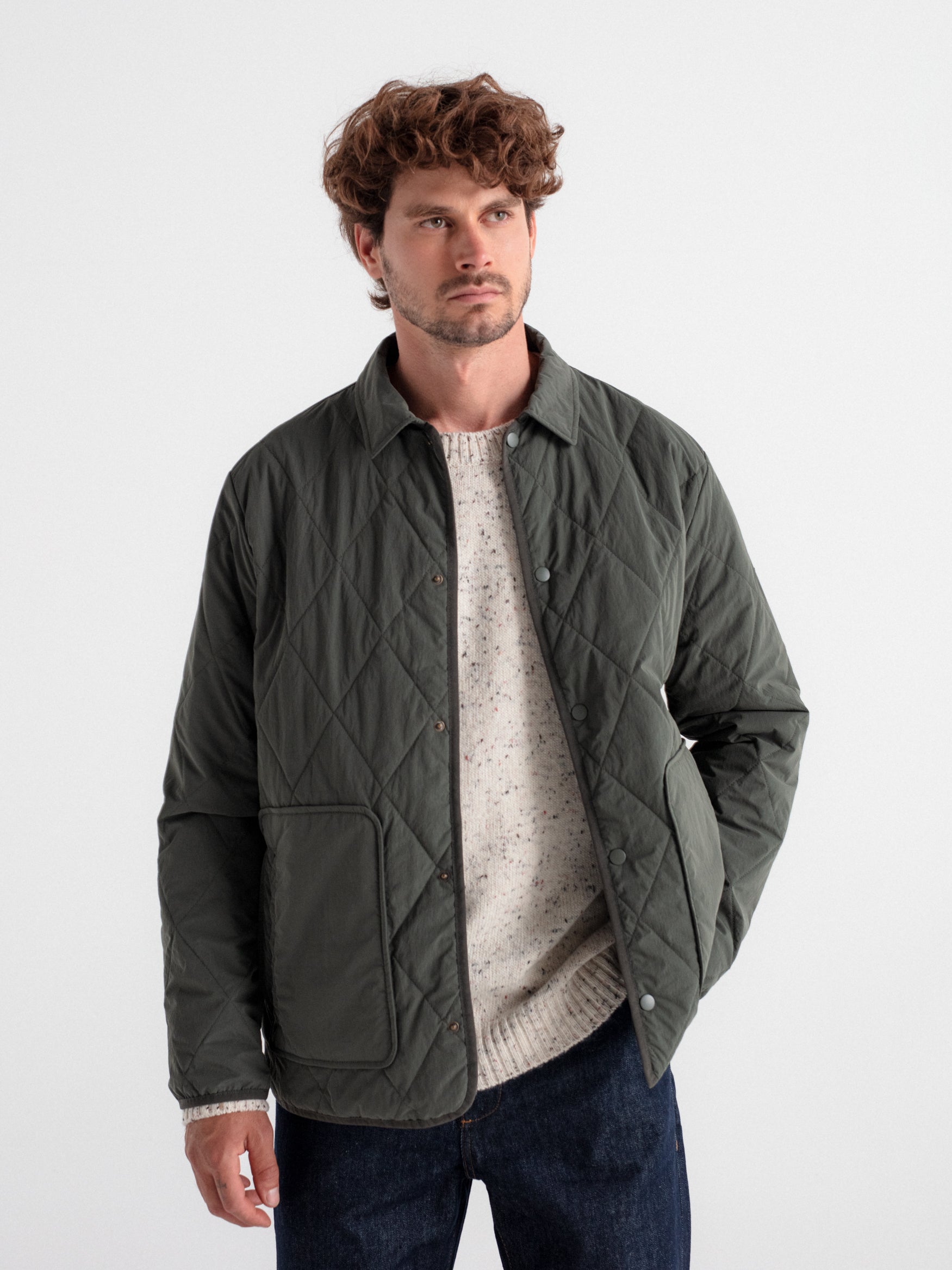 Chaqueta acolchada rombos