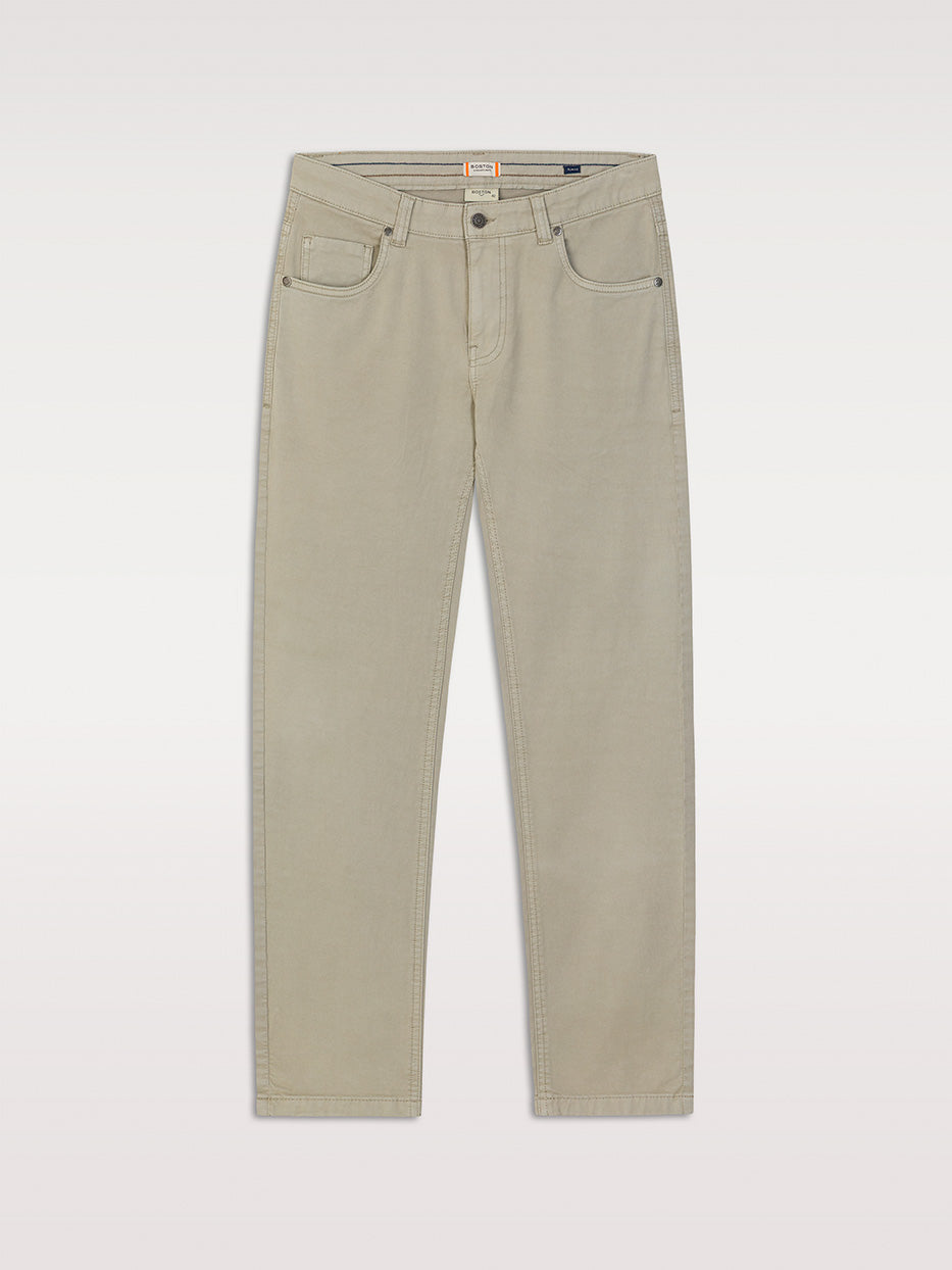 Pantalón slim fit sarga