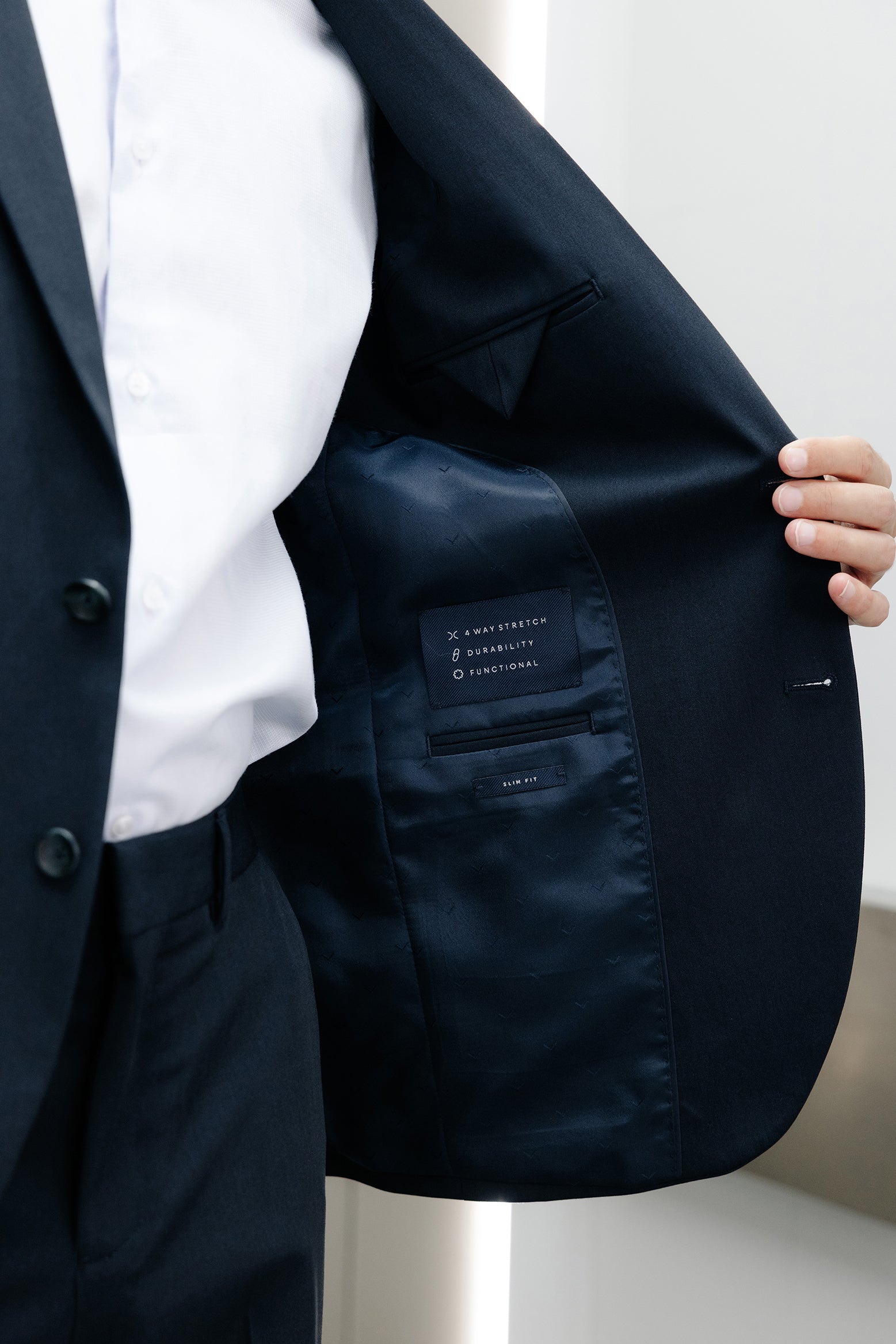 Americana traje slim fit liso