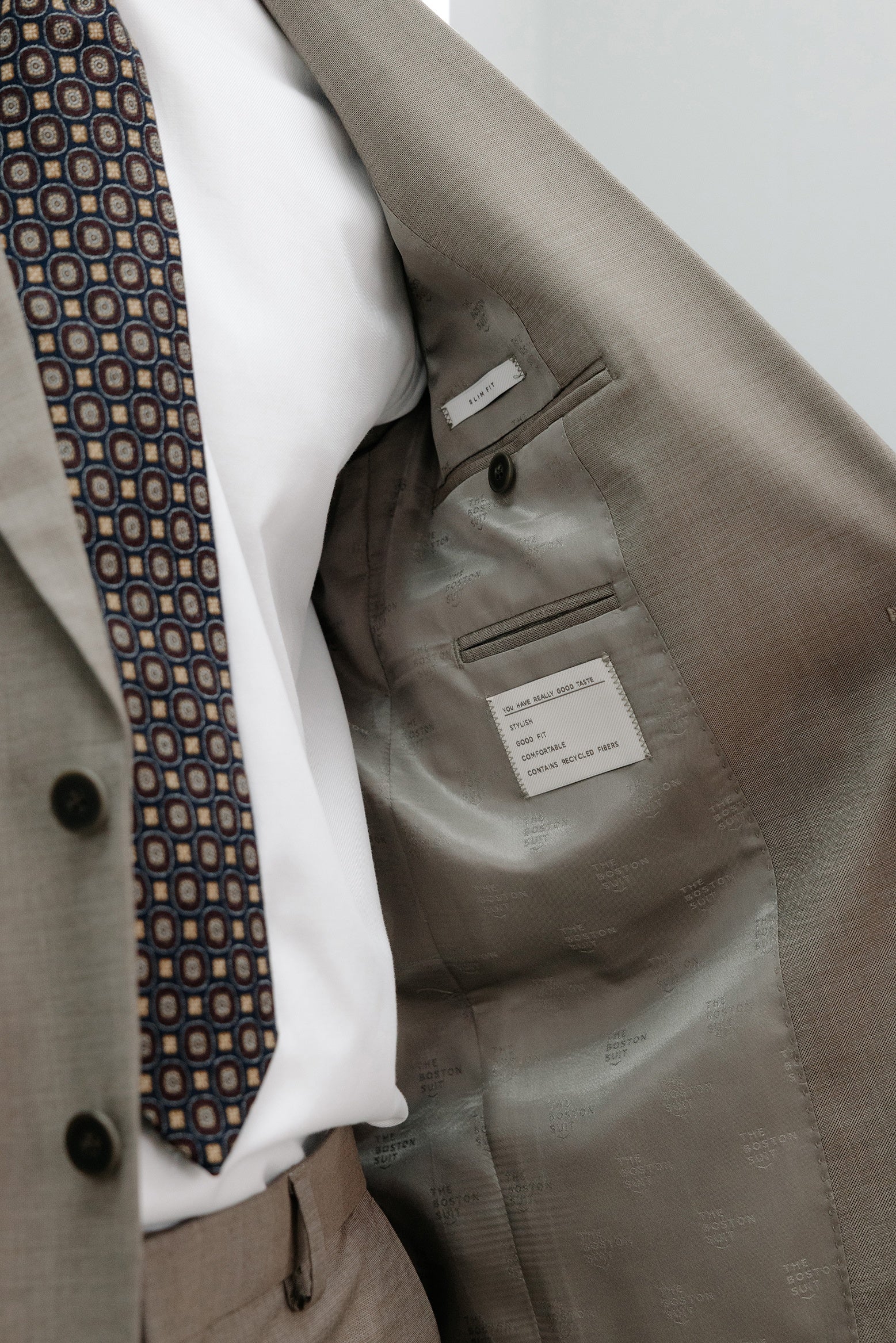 Americana traje slim fit falso liso