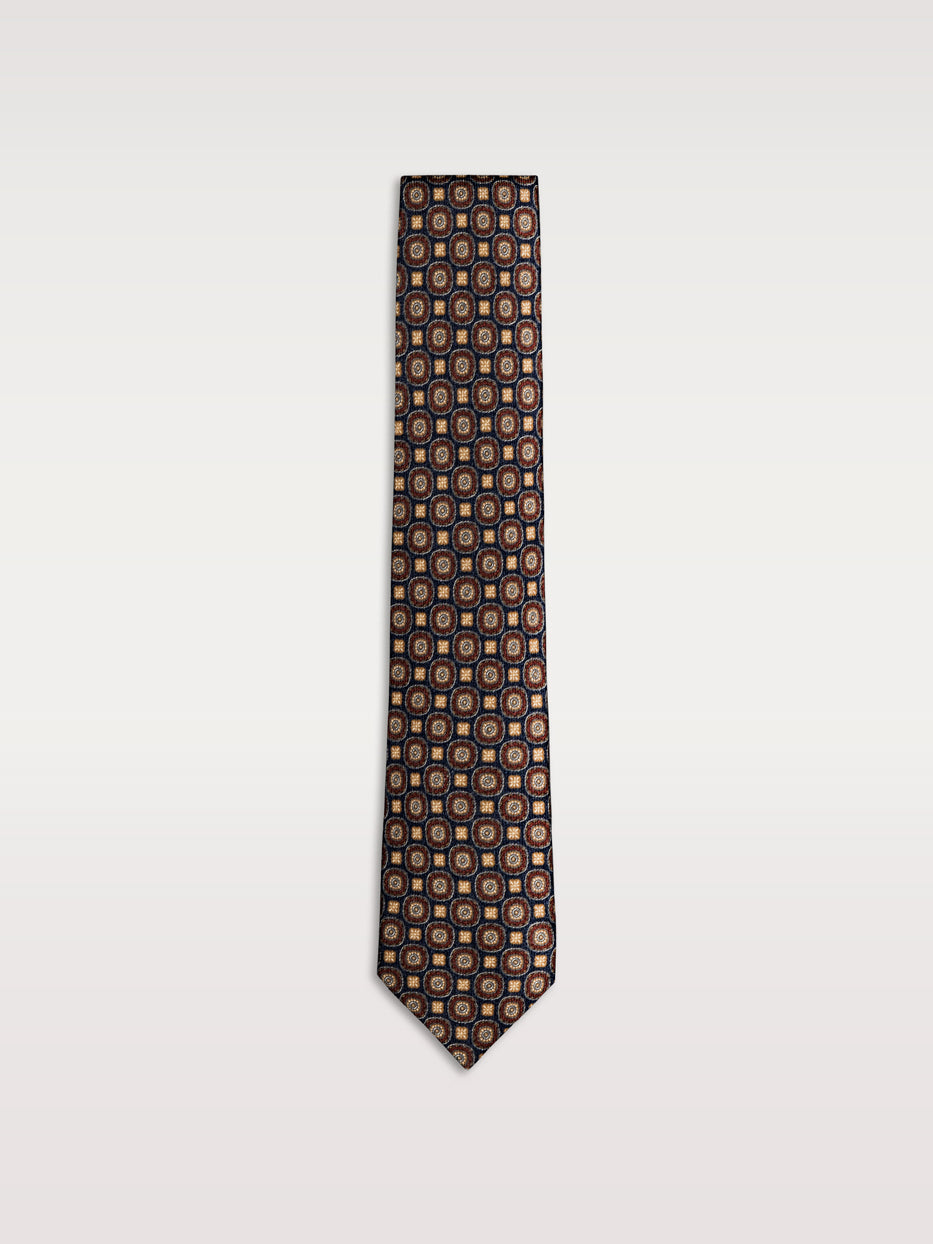 Corbata lana medallones
