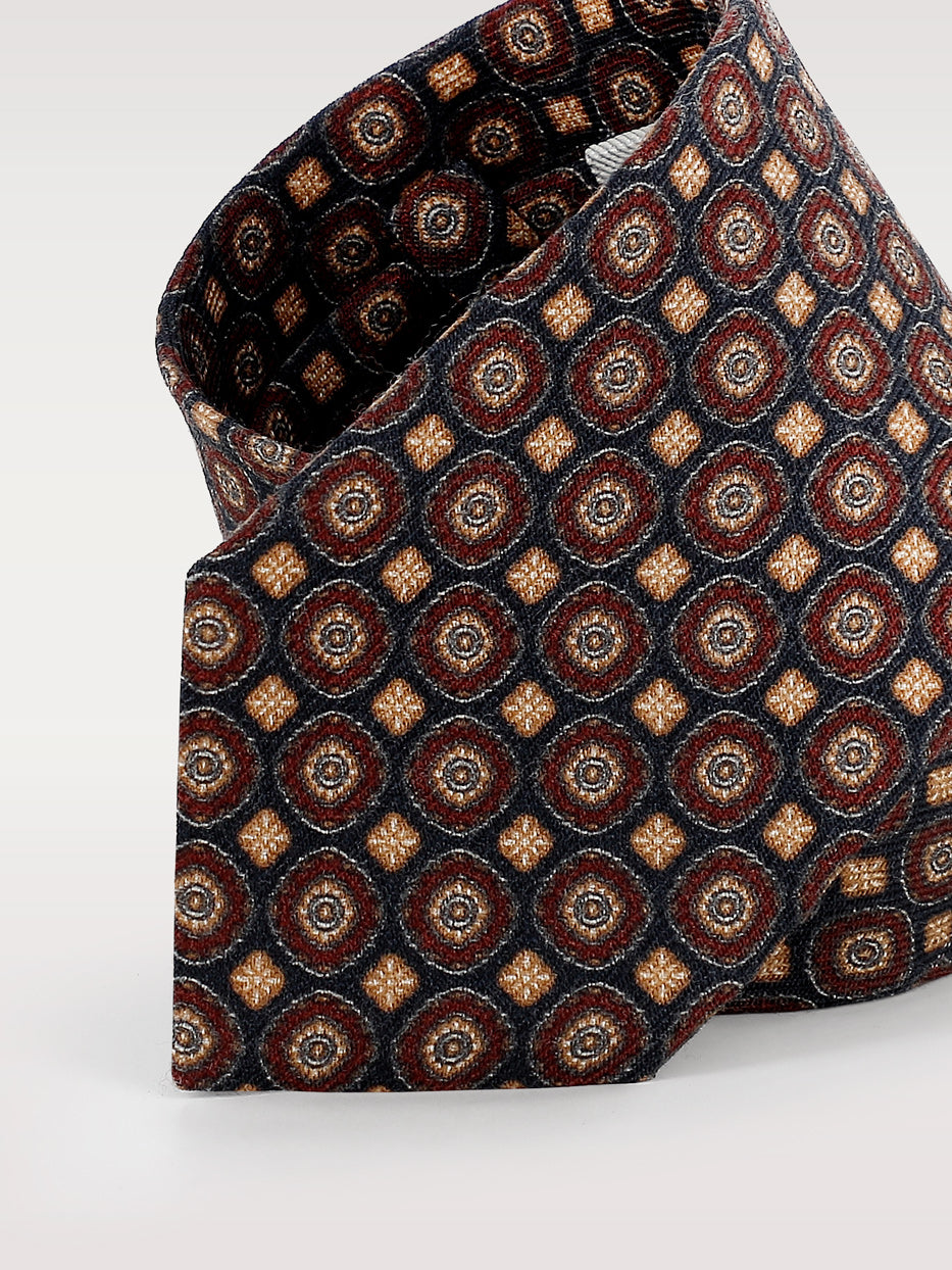 Corbata lana medallones