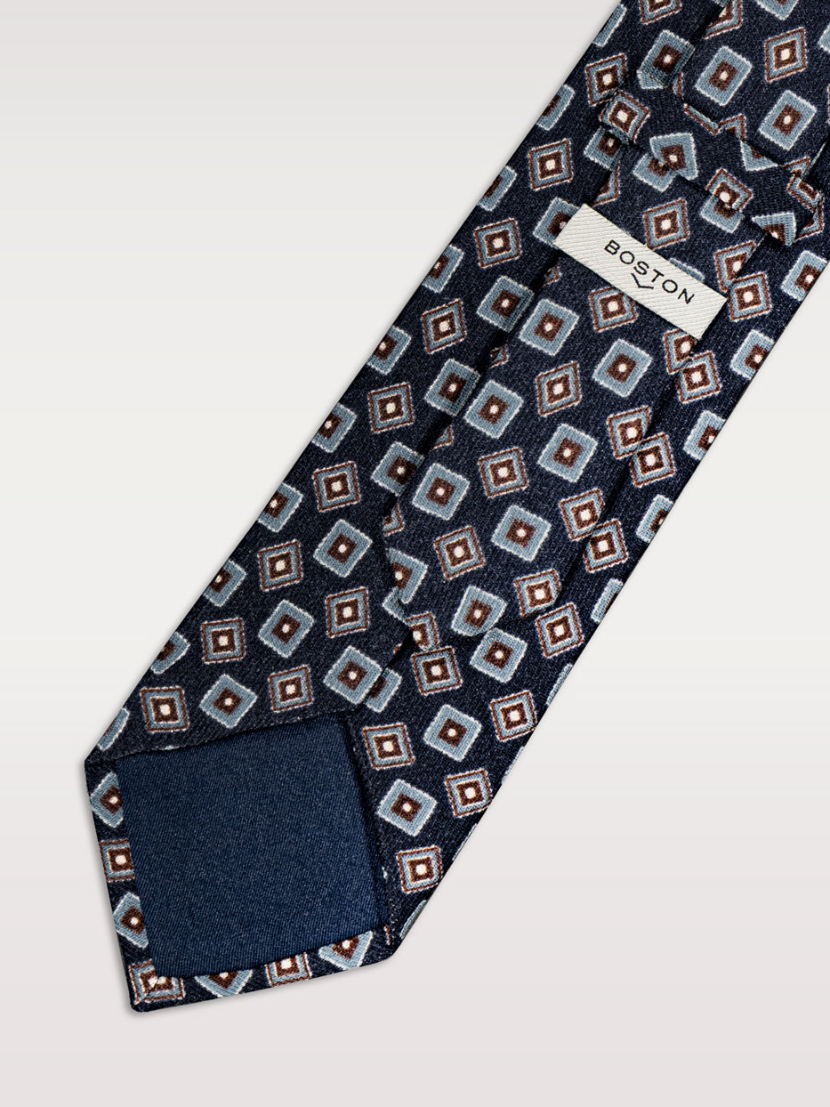 Corbata lana medallones