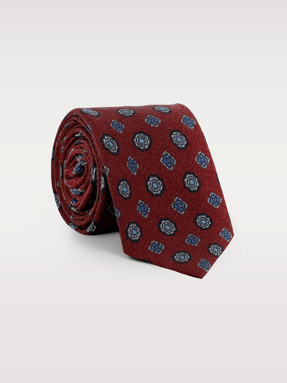 Corbata lana medallones