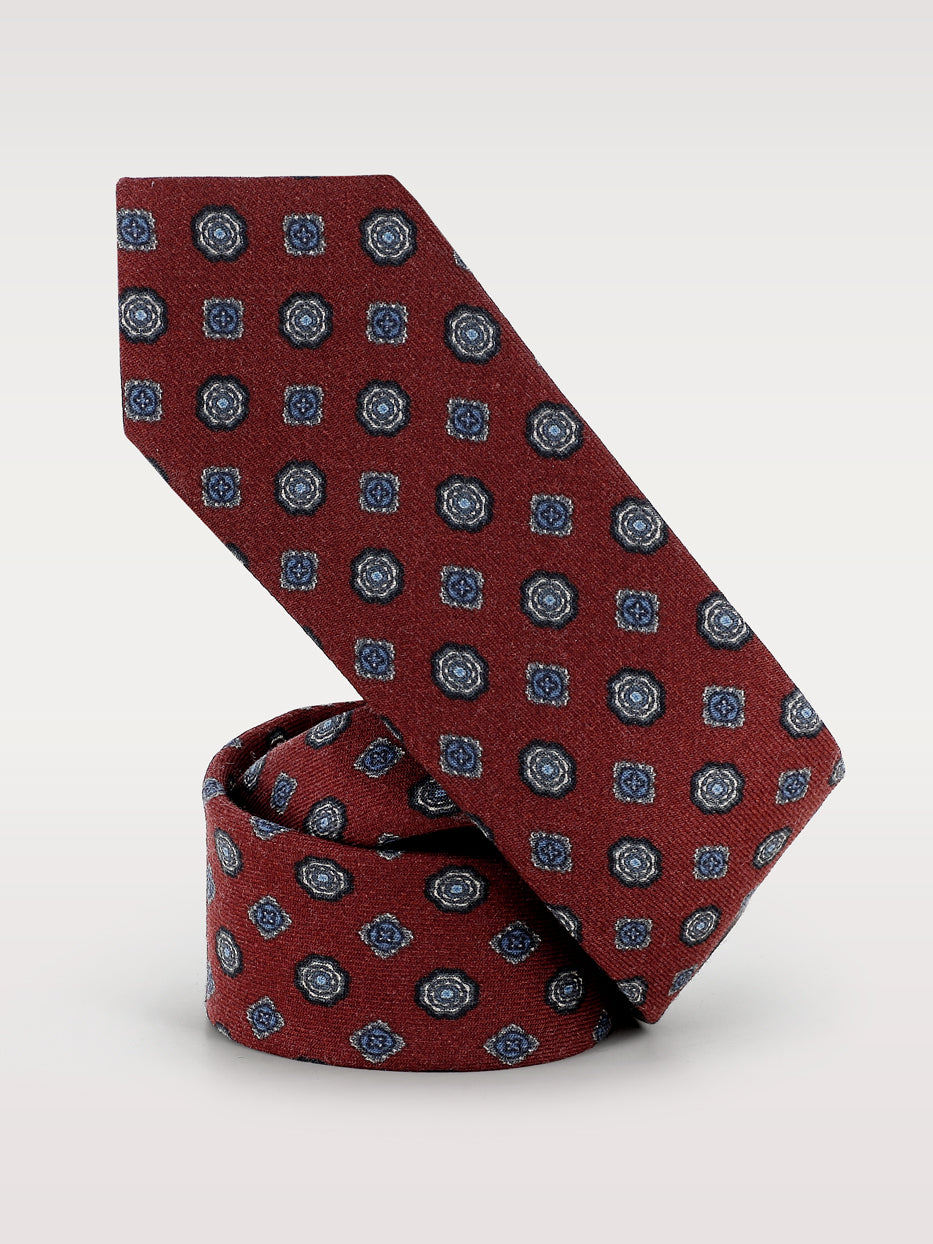 Corbata lana medallones