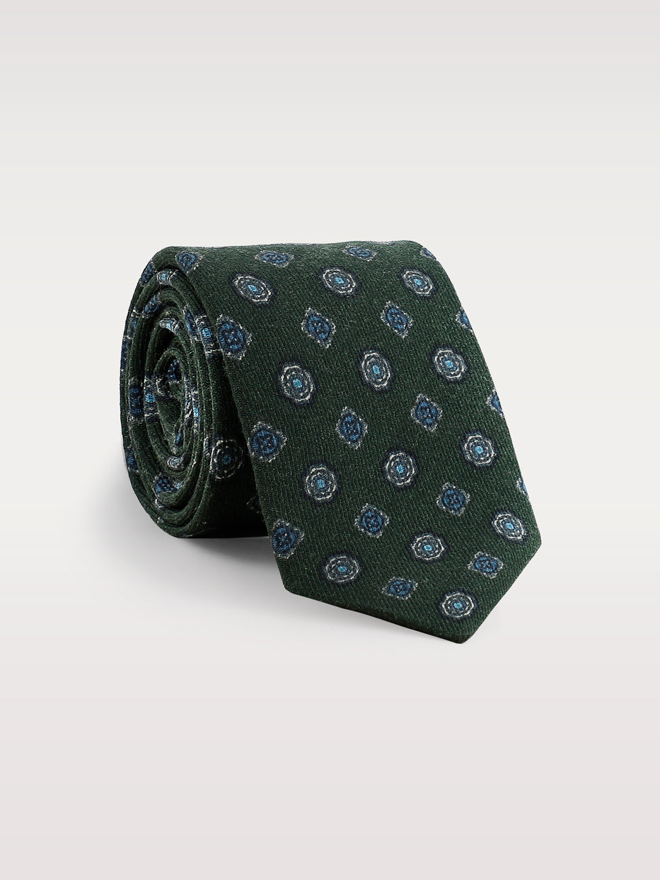 Corbata lana medallones