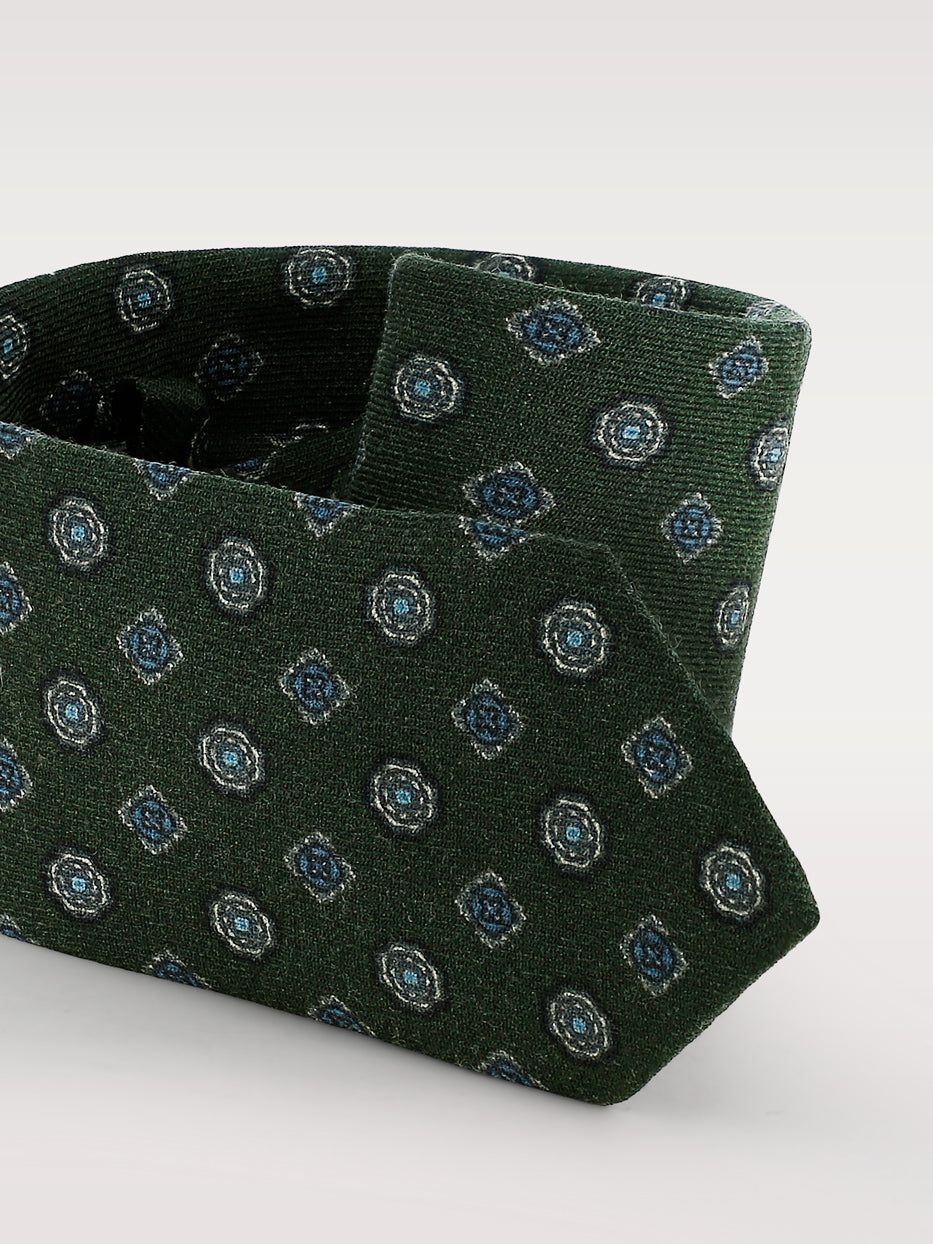 Corbata lana medallones