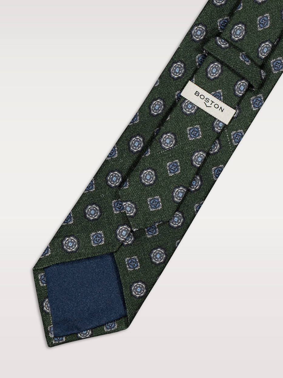 Corbata lana medallones