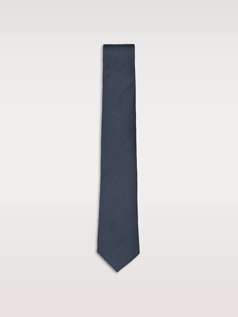 Corbata con seda topo pequeño