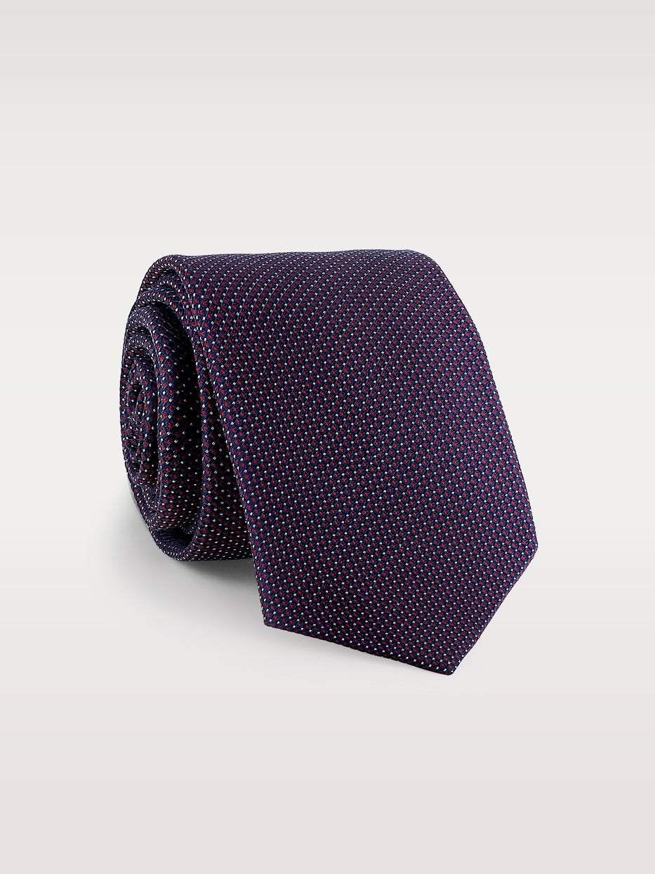 Corbata con seda topo pequeño