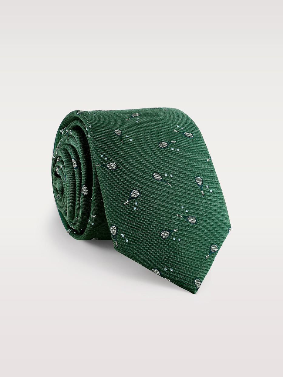Corbata figurativa raquetas