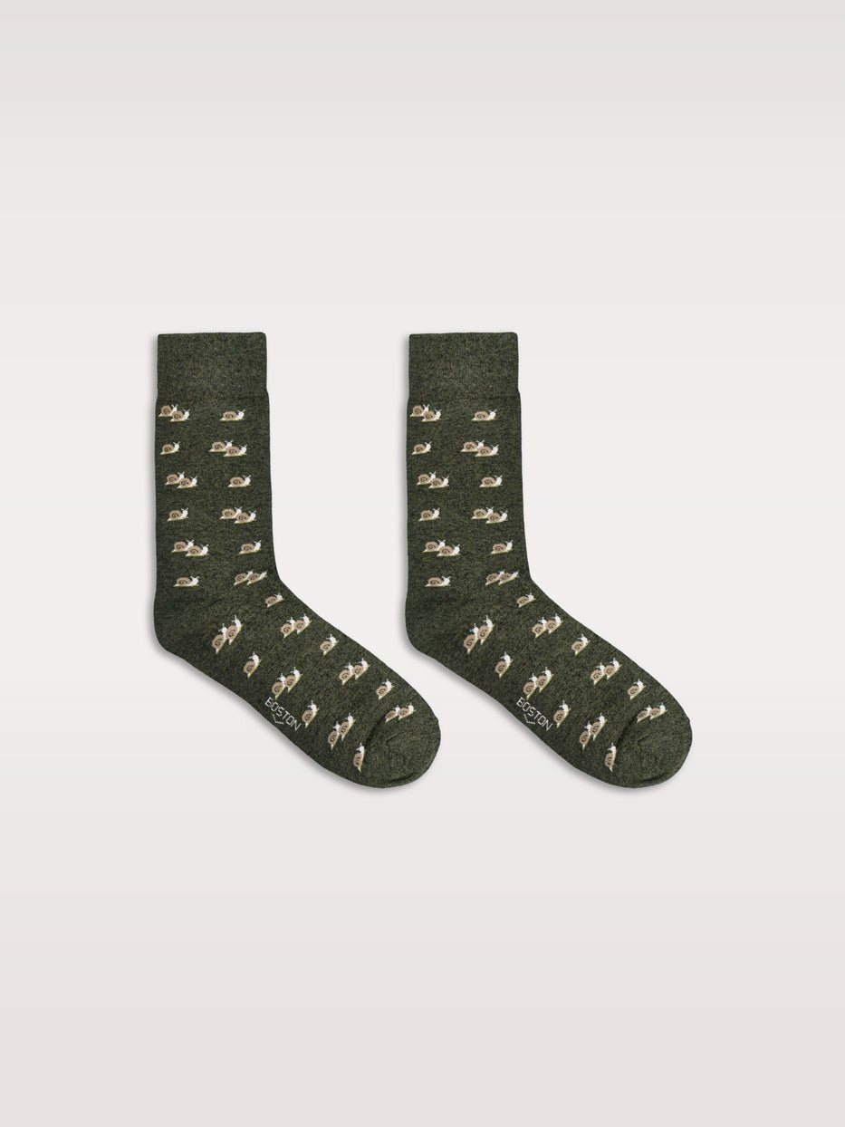 Calcetines estampados caracoles