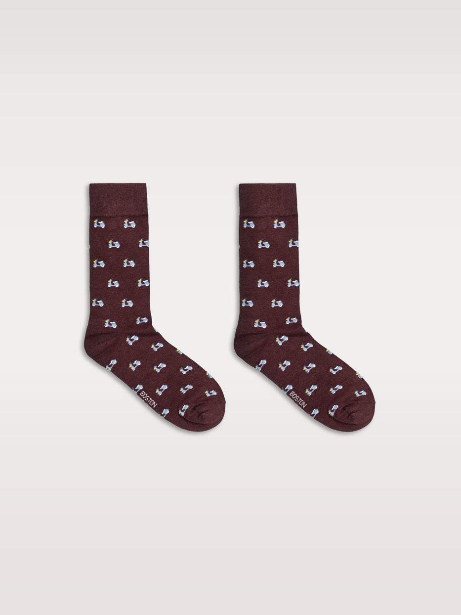 Calcetines estampado motos