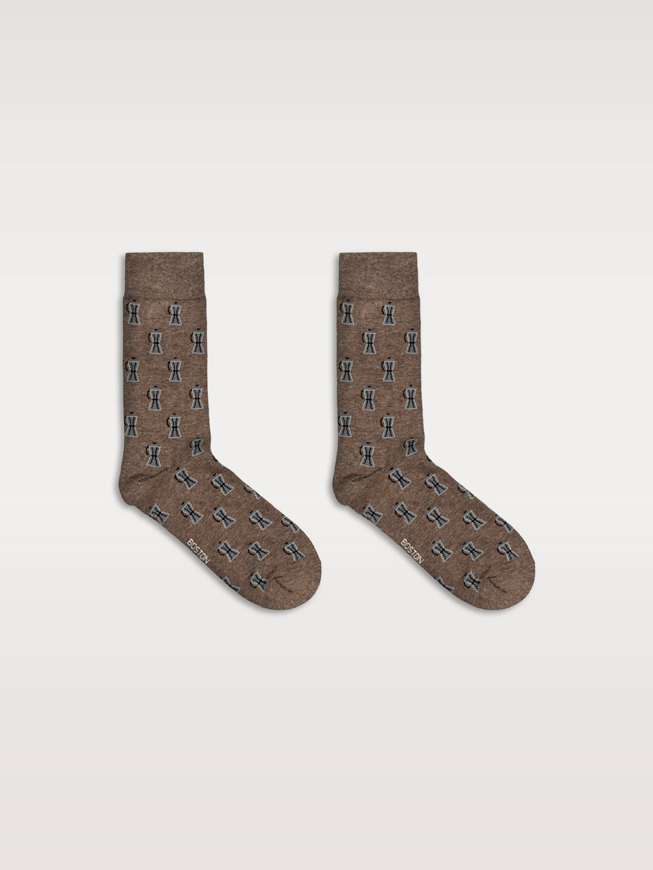 Calcetines estampado cafeteras