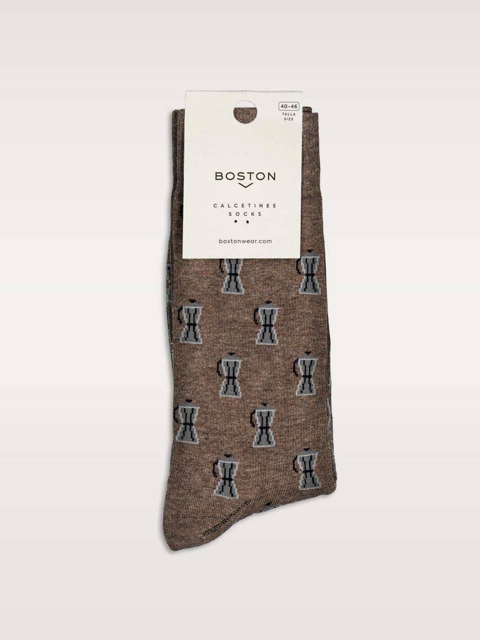 Calcetines estampado cafeteras