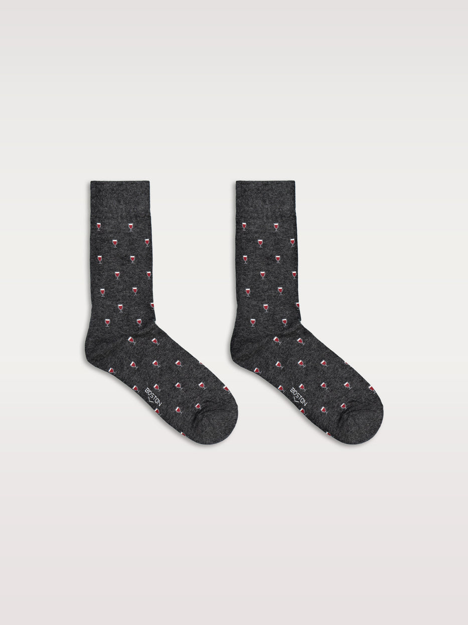 Calcetines estampados vinos