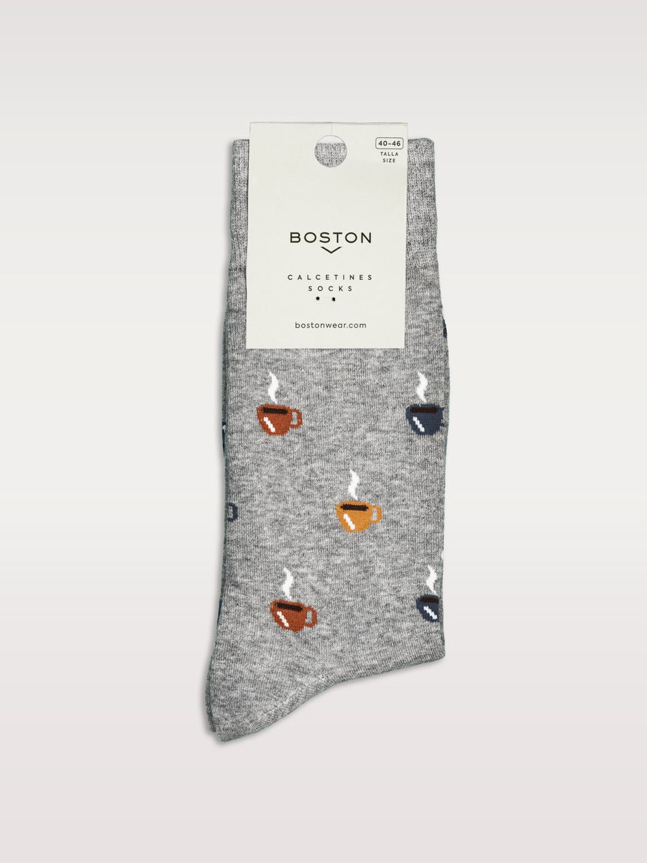 Calcetines estampado taza