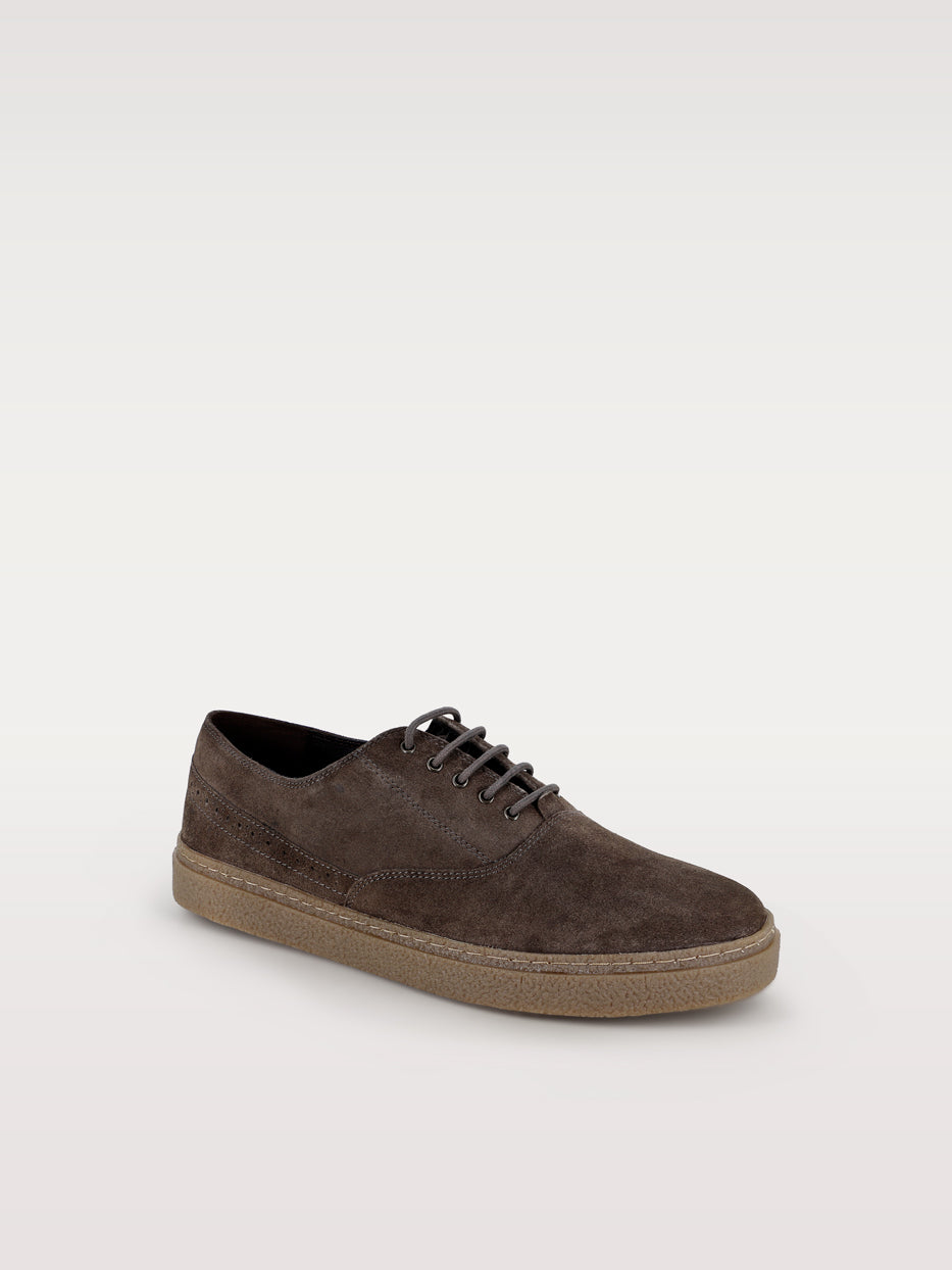 Zapatilla casual piel serraje