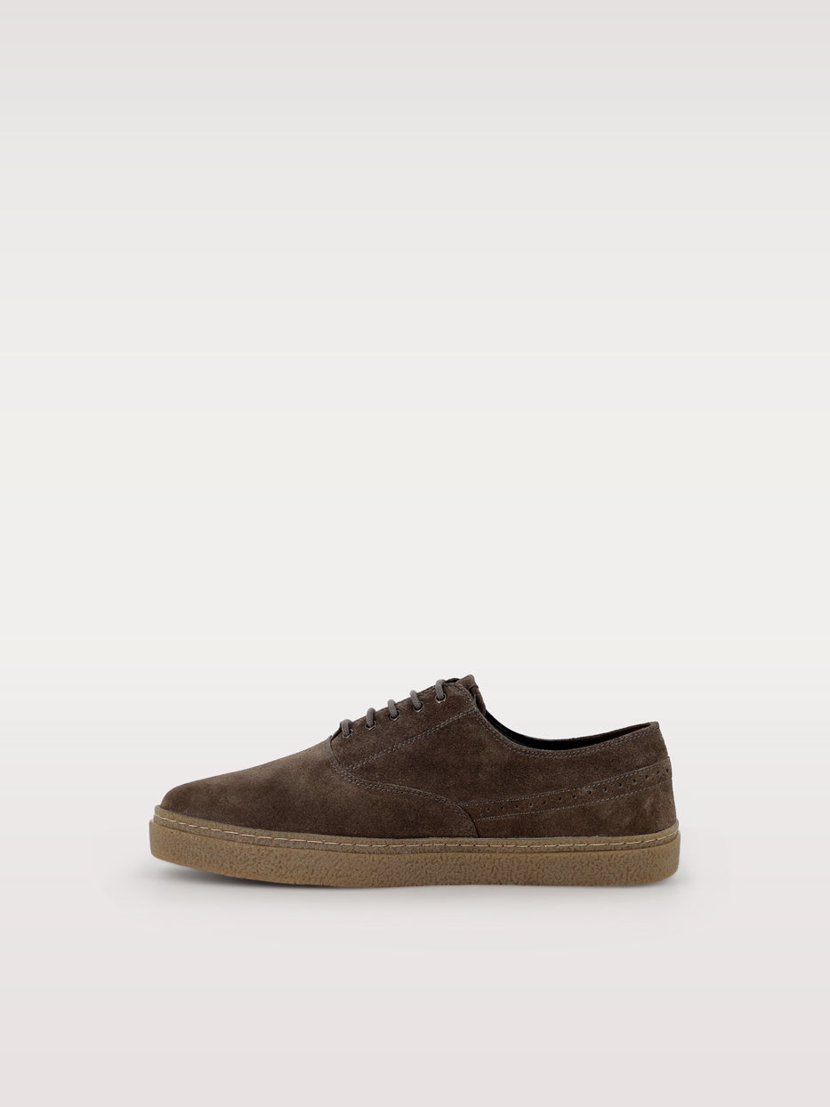 Zapatilla casual piel serraje