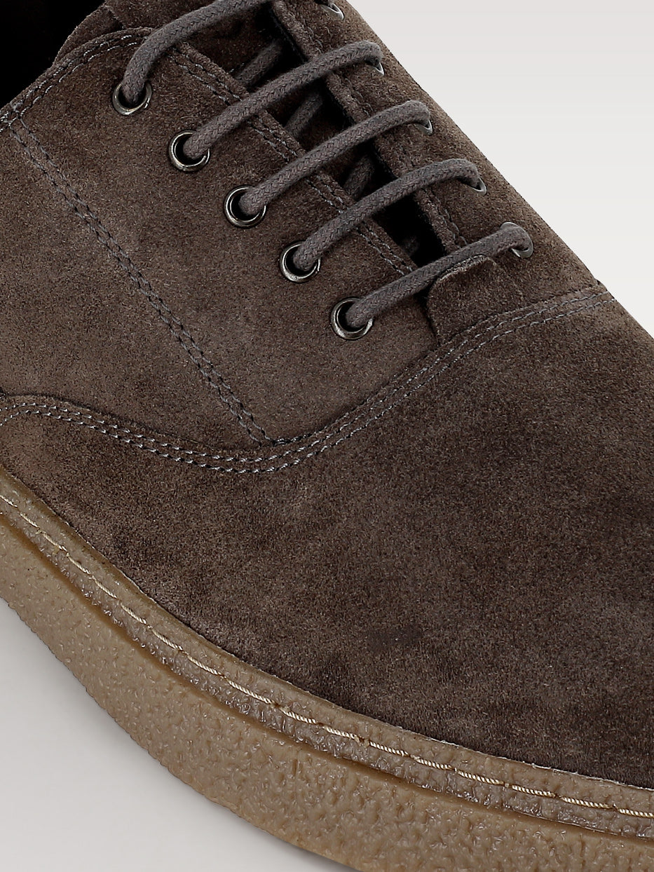 Zapatilla casual piel serraje