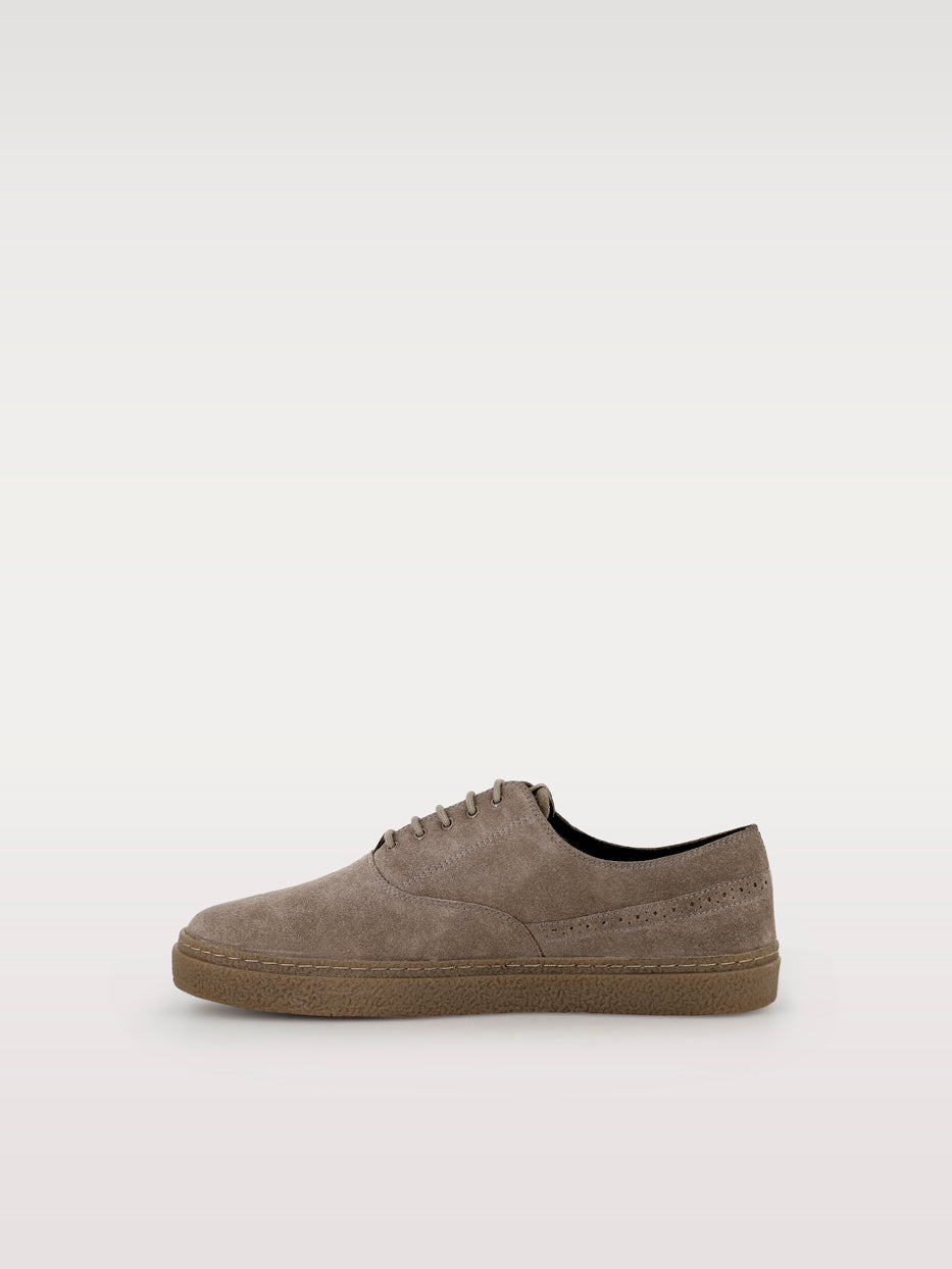 Zapatilla casual piel serraje