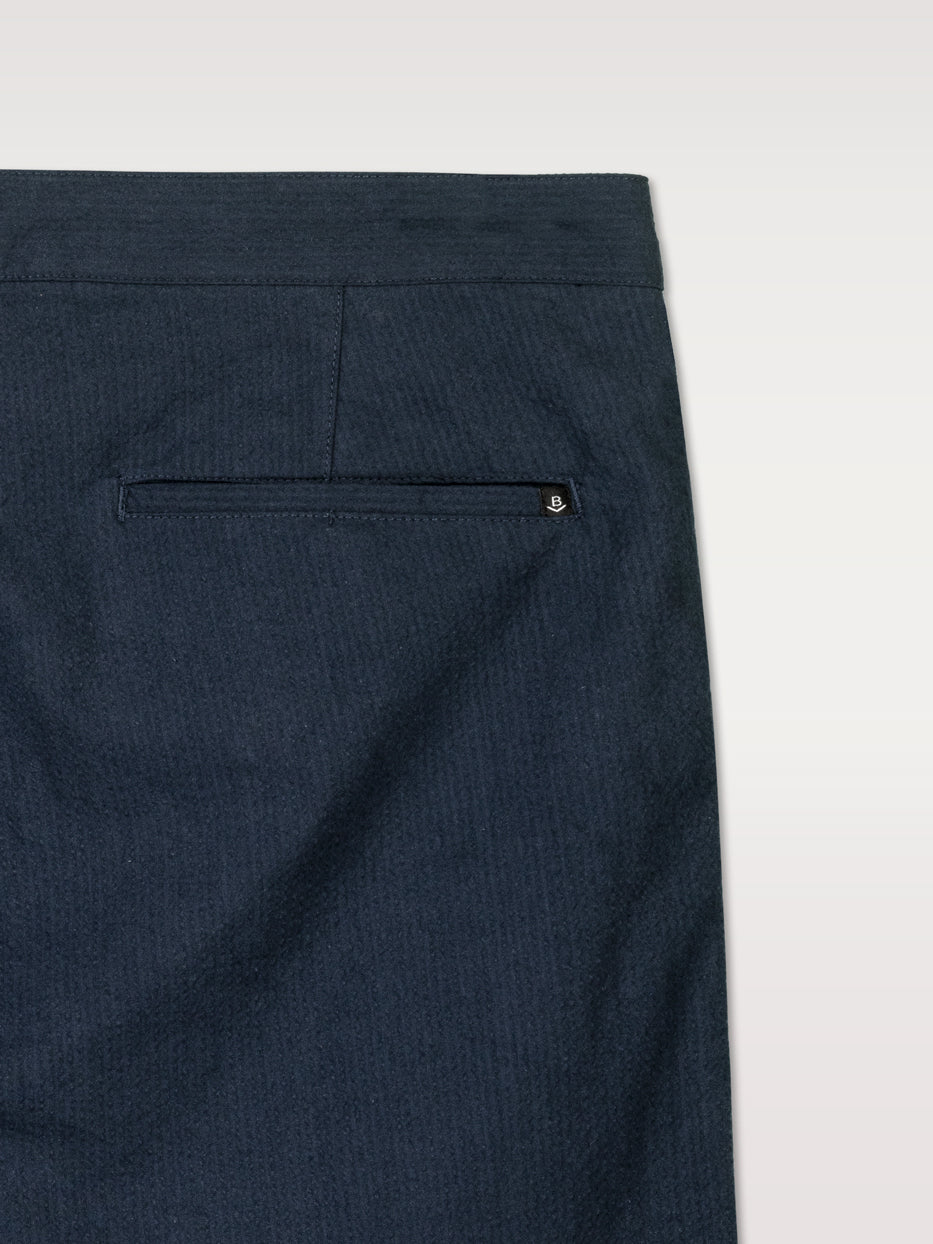 Pantalón algodón seersucker pinzas