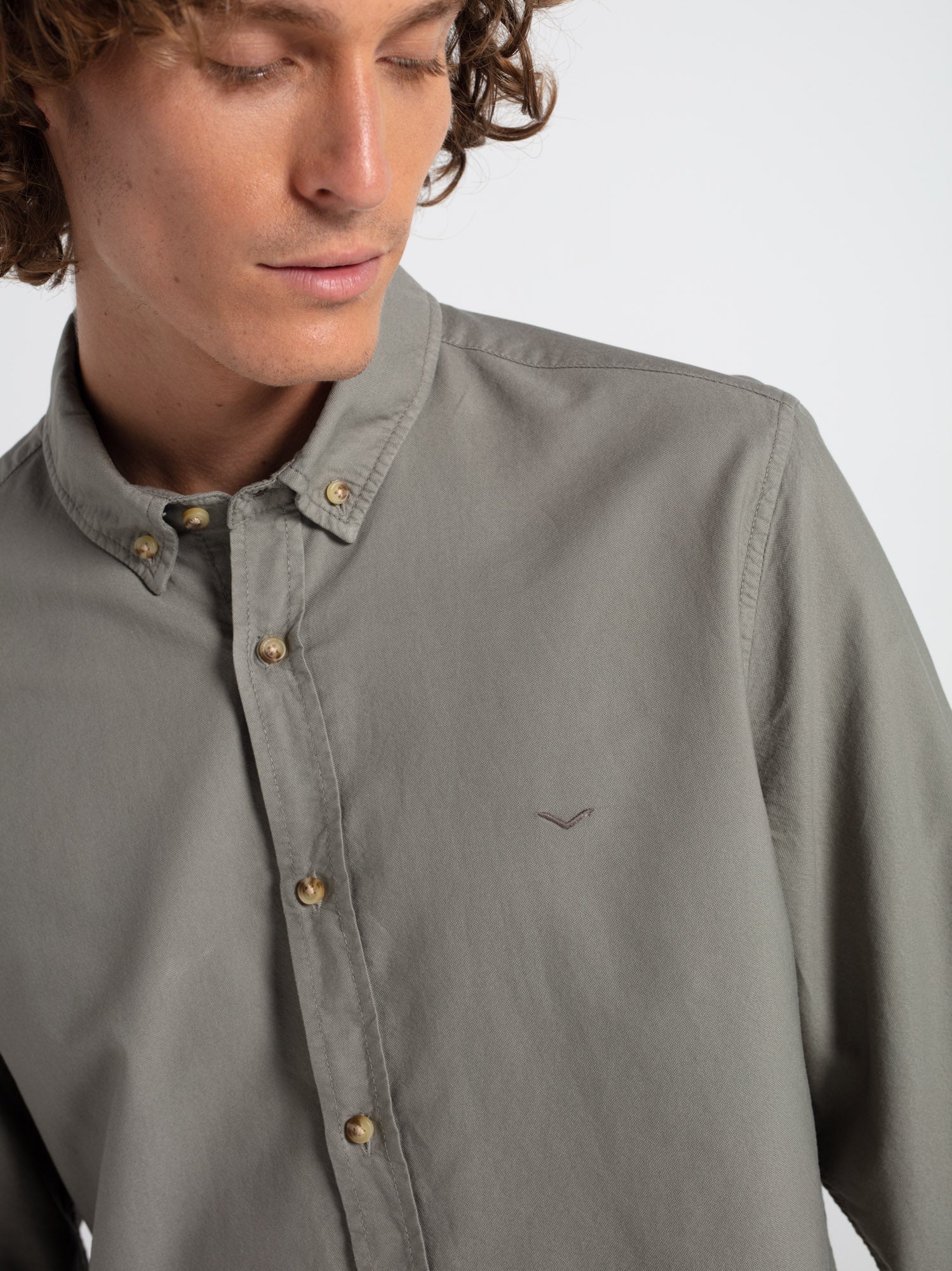 Camisa slim fit oxford algodón