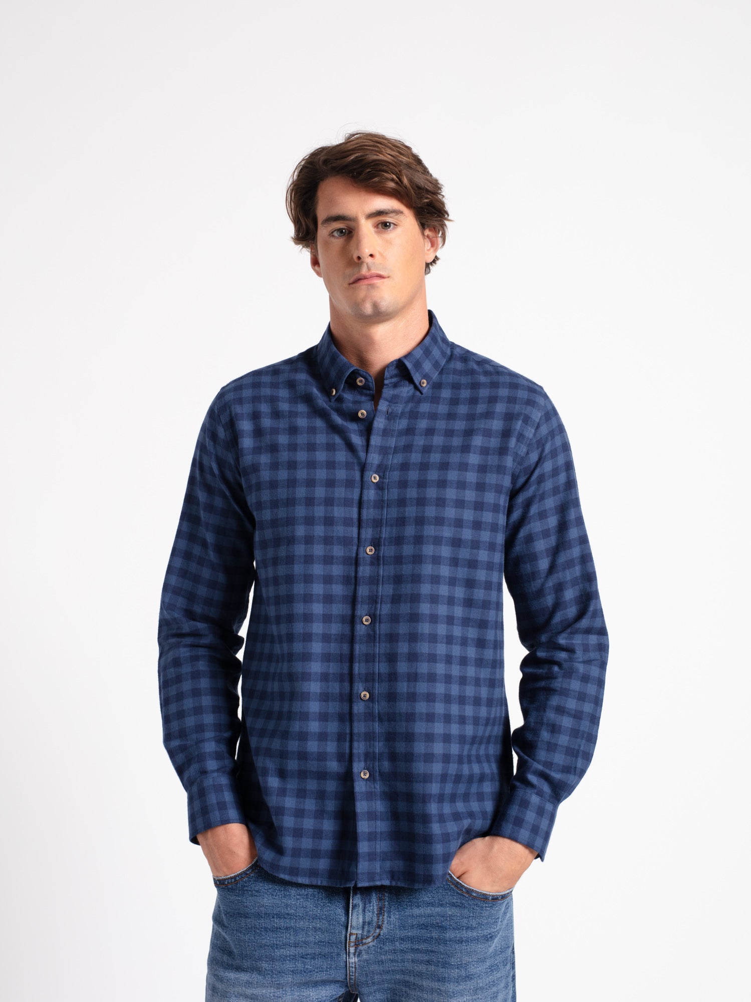 Camisa algodón cuadro vichy
