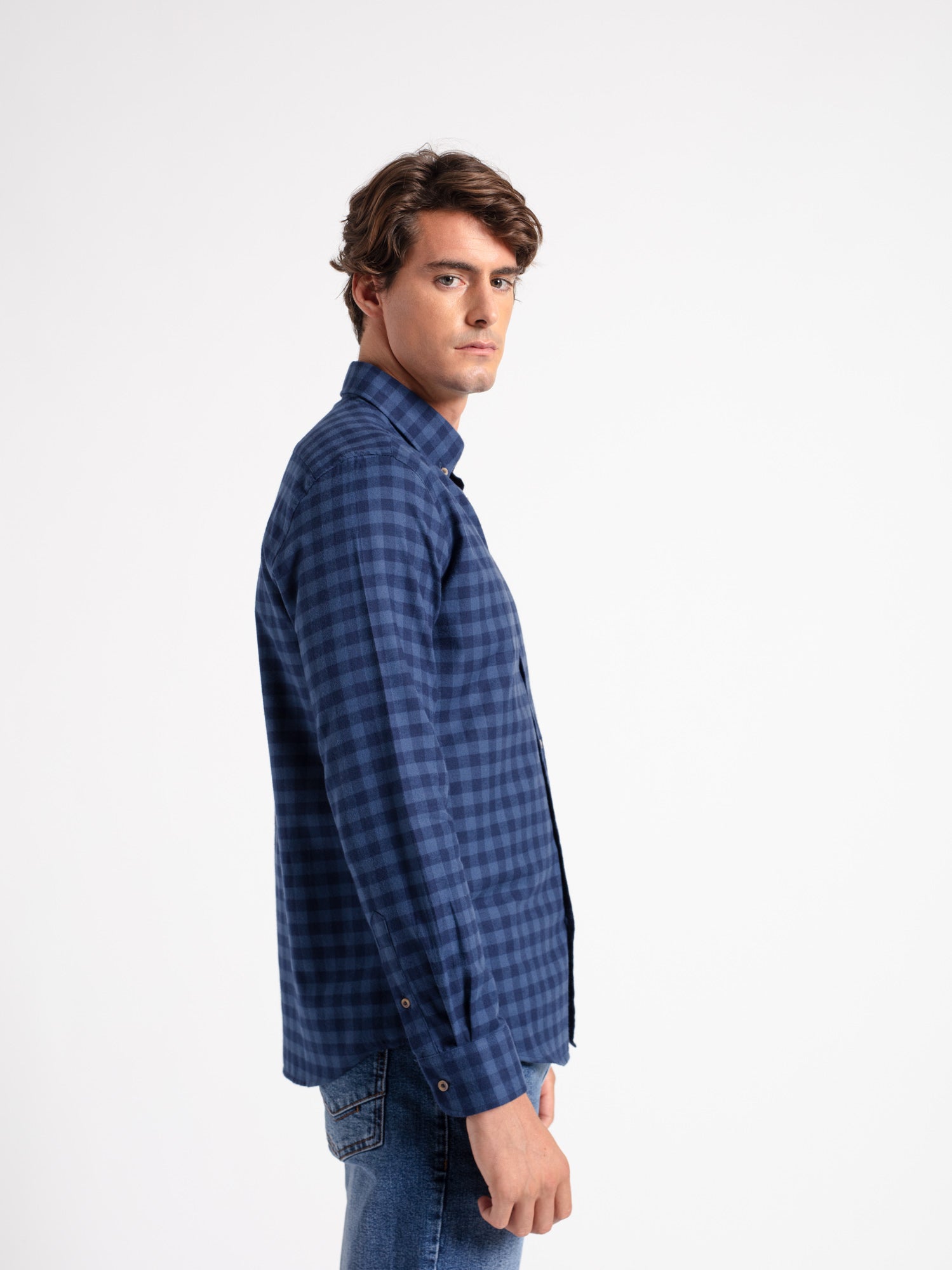 Camisa algodón cuadro vichy