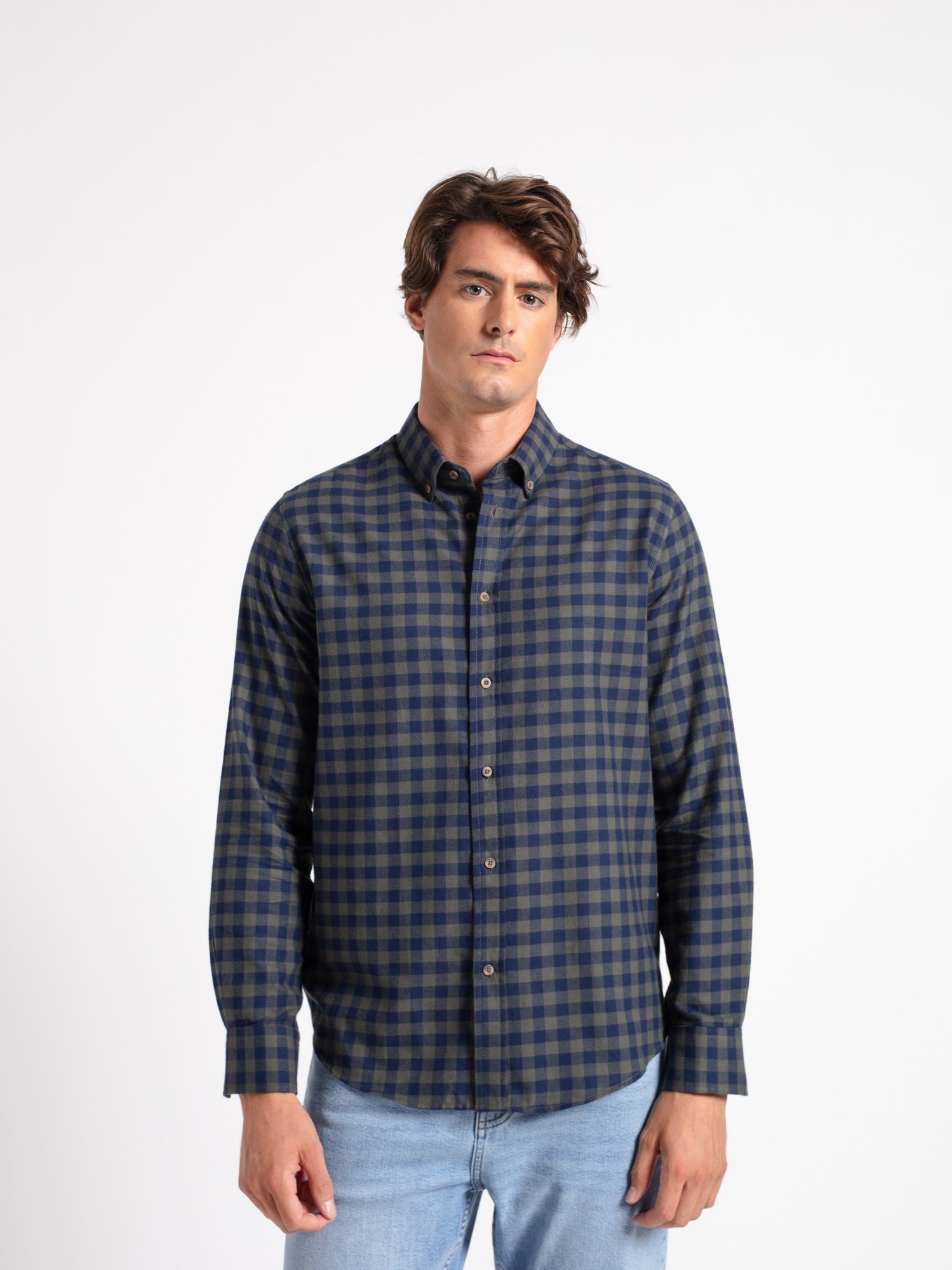 Camisa algodón cuadro vichy
