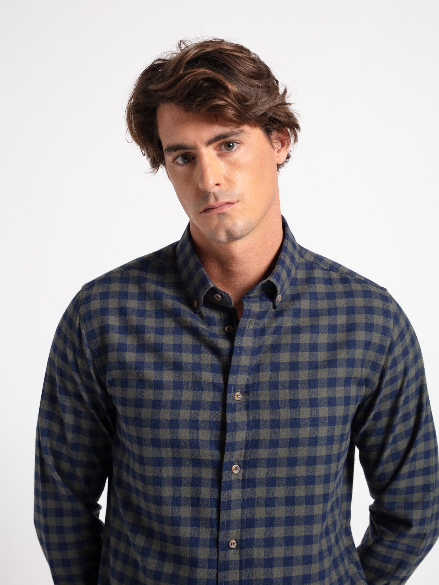 Camisa algodón cuadro vichy