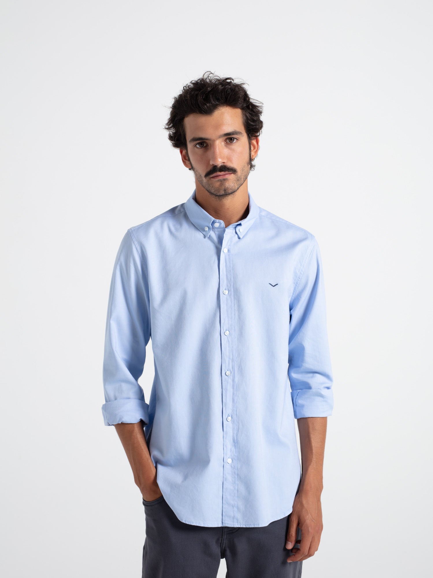 Camisa slim oxford algodón