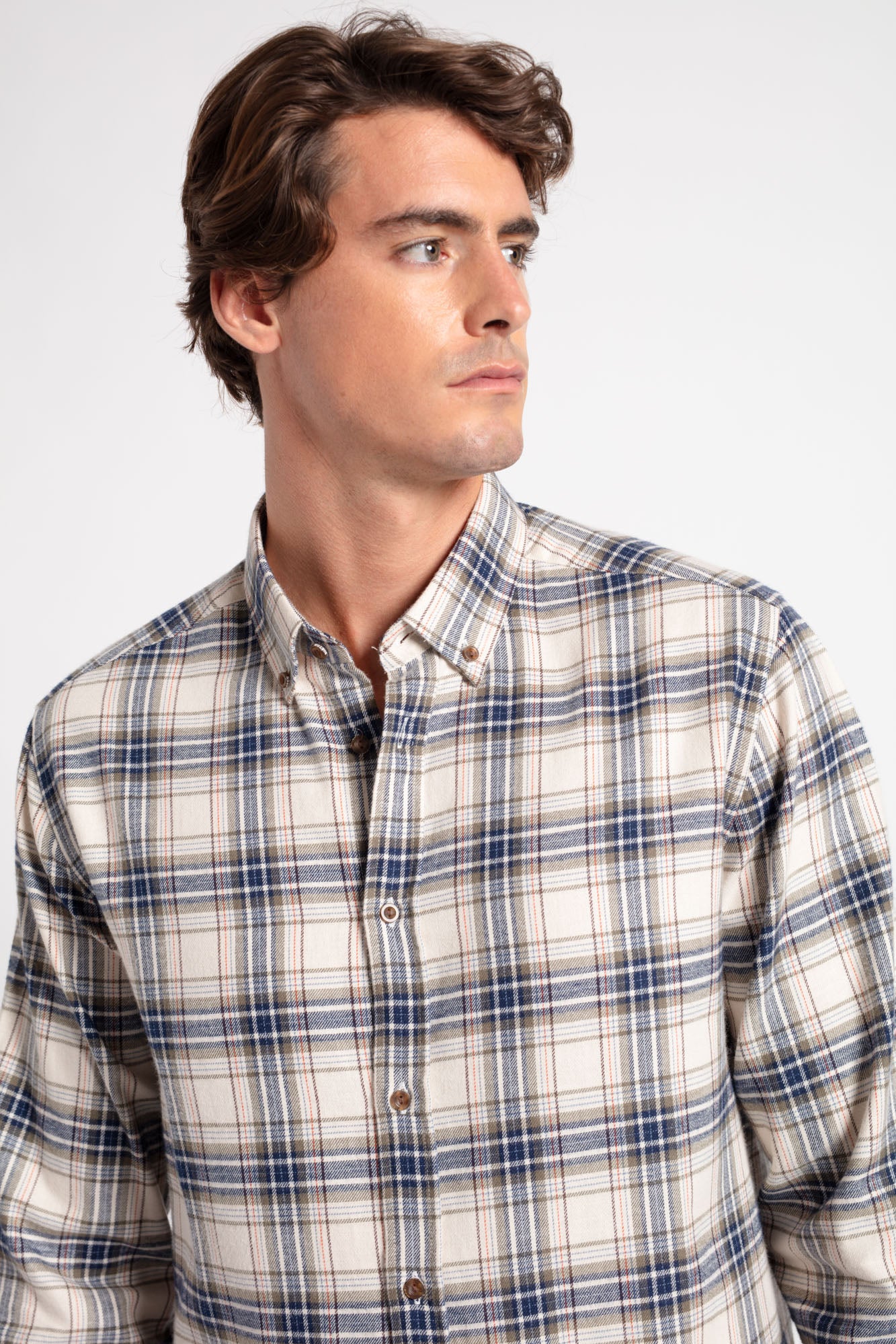 Camisa algodón cuadros