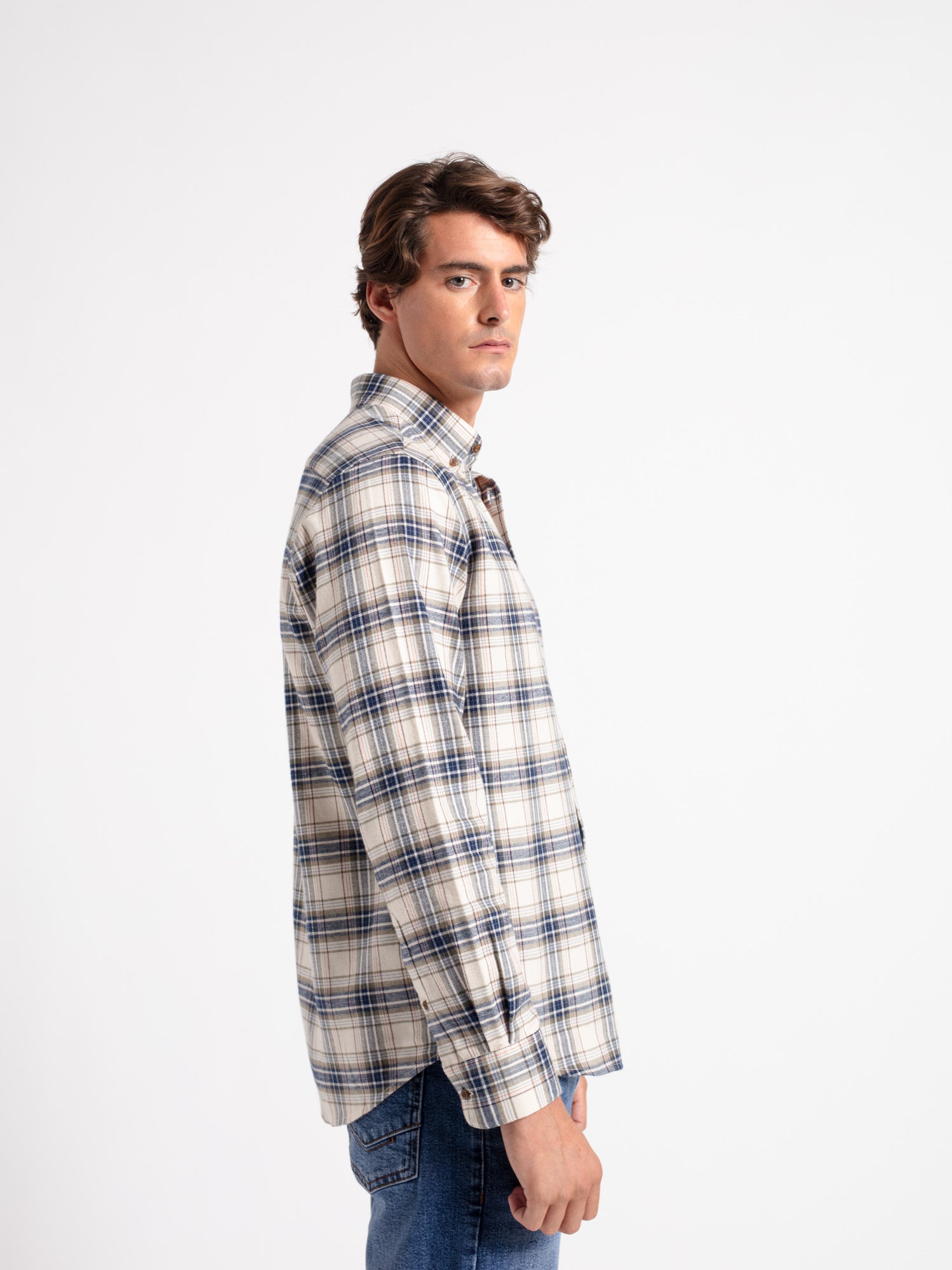 Camisa algodón cuadros